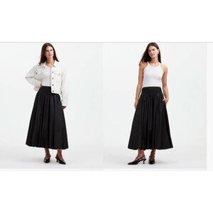 Madewell Black Midi Skirt
